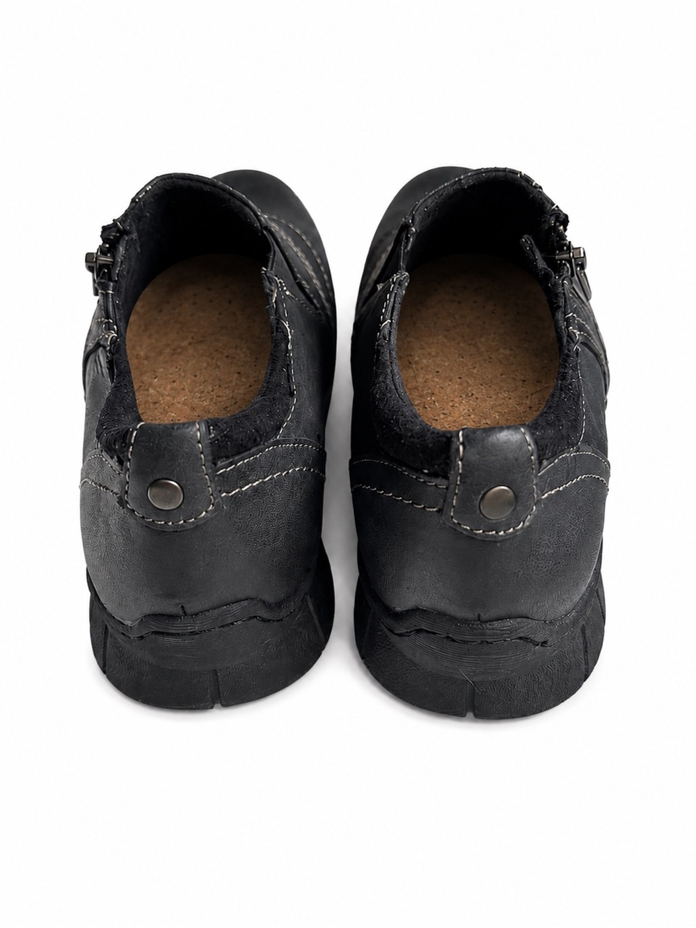 Earth Origins Nila Loafers 6.5W Black Leather Comfort Shoes NWOT - Picture 5 of 6